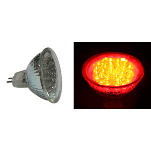 Led PAR16 24Led 12VDC 1.4W 30° Red