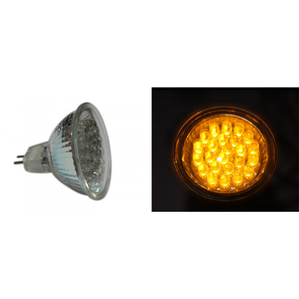 Led PAR16 24Led 12VDC 1.8W 30° Amber