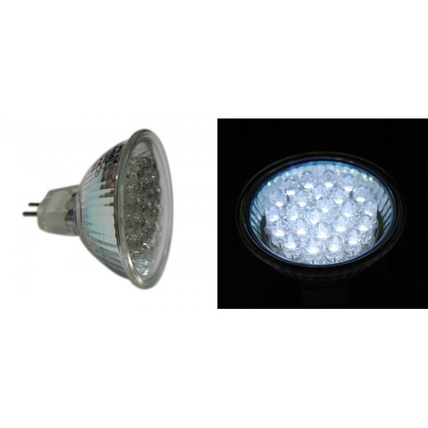 Led PAR16 24Led 12VDC 1.4W 30° Cool White