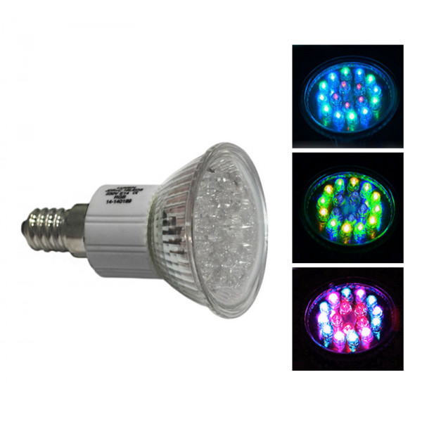 Led Lamp E14 18LED 230V 1.7W 70° RGB