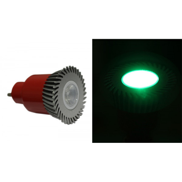 Power led GU10 3W-230V 30' green