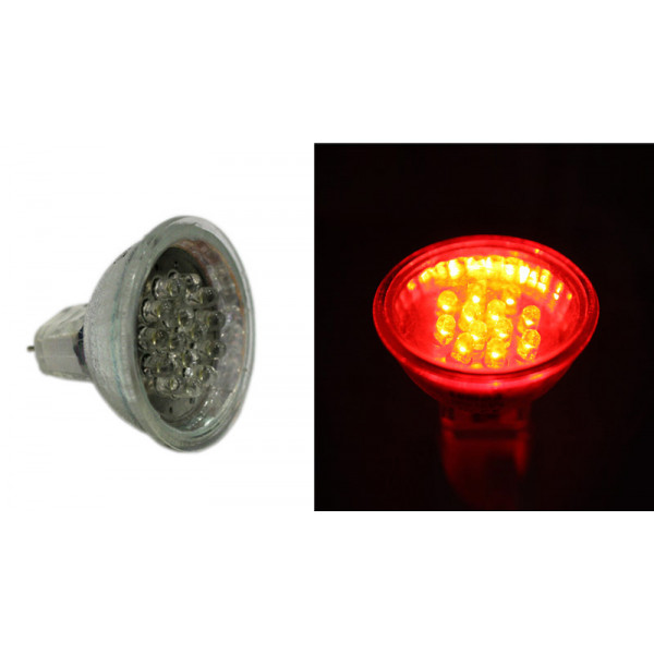 Led PAR11 15Led 12VDC 0.8W 30° Red