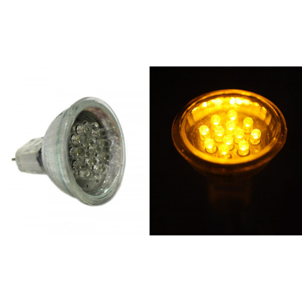 Led PAR11 15Led 12VDC 0.8W 30° Amber