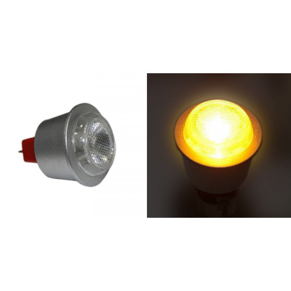 Led Lamps MR11 2W 12VAC/DC 30° amber