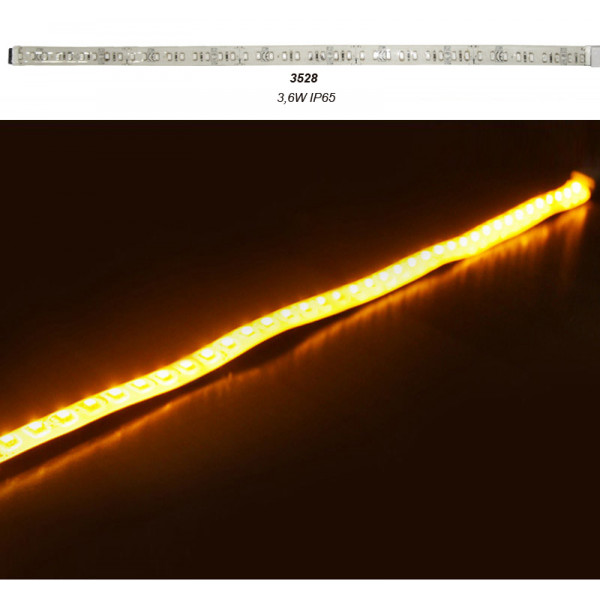 LED SMD Strip IP65 12VDC 3.6W 45LED 45cm Amber