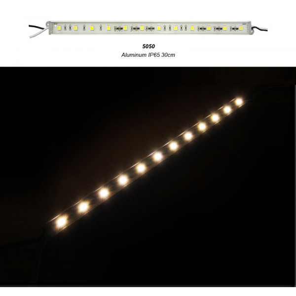 LED SMD Strip Aluminum Bar IP65 12L/pc 30cm24VDC 3W 120° Warm White