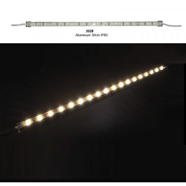 LED SMD Strip Aluminum mini Bar IP65 30cm 12VDC Warm White