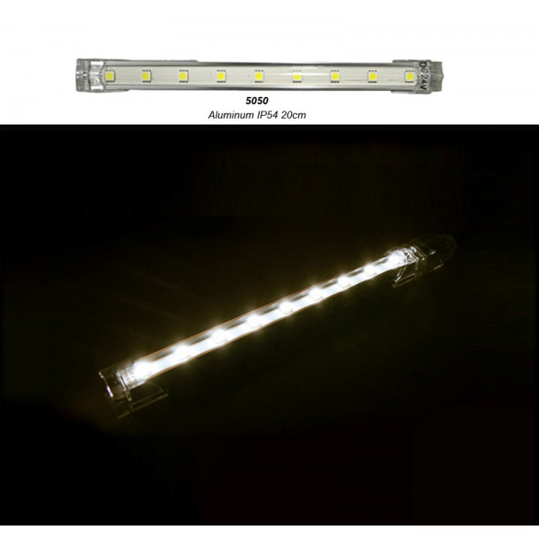 LED SMD Strip Aluminum Bar IP54 9LED 20cm 24VDC 3W 120° Warm White