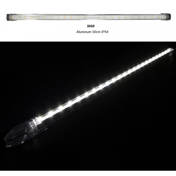 LED SMD Strip Aluminum Bar IP54 24LED 50cm 24VDC 6W 120° Cool White