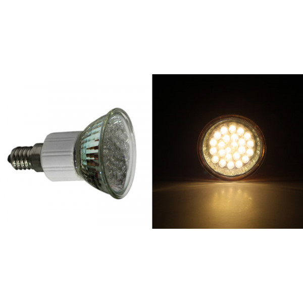 Led Lamp Dichroic E14 24LED 230V 1.4W Warm White