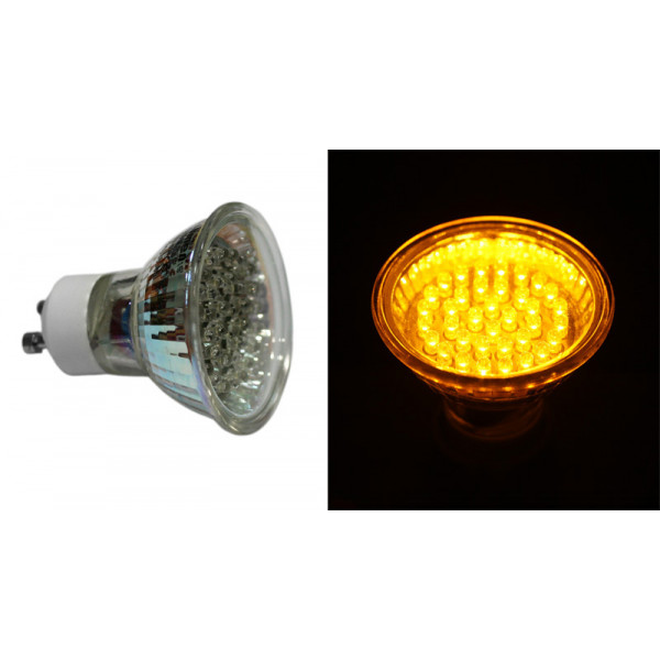 Led GU10 36LED 240V 2.1W 15° Amber