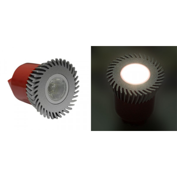 Power led MR16 3W-230V AC/DC 30' WARM WHITE with exchan.lens