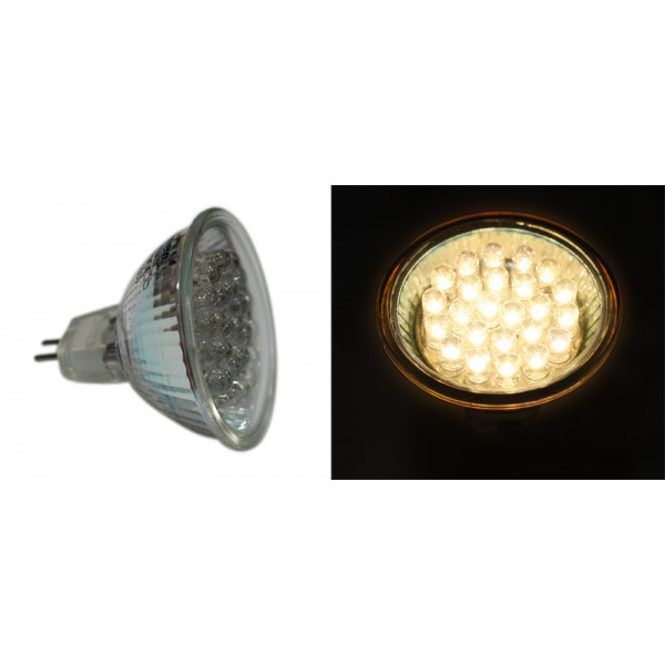 Led PAR16 24Led 12VAC/DC 1.4W 30° Cool White