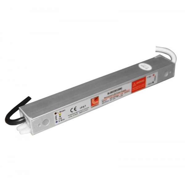 Aluminum power supply for LED strips 240V/24VDC 30W IP67