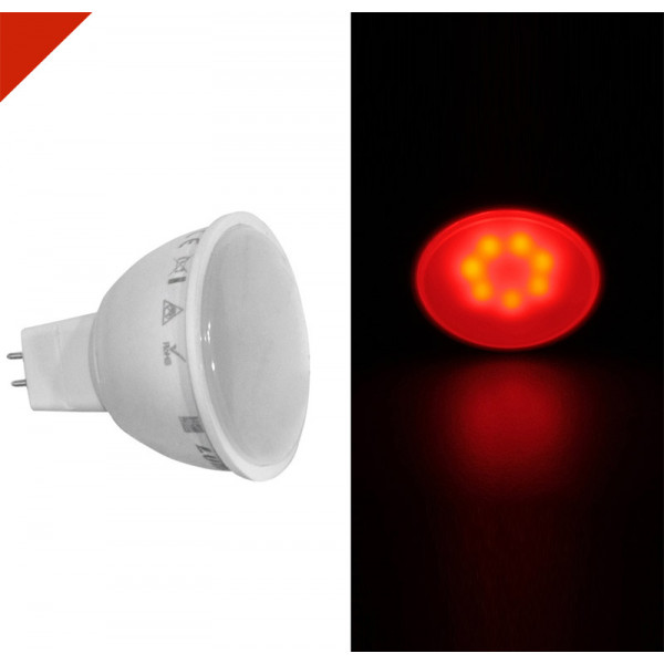 Led SMD MR16 12VAC/DC 2.5W 105° Red