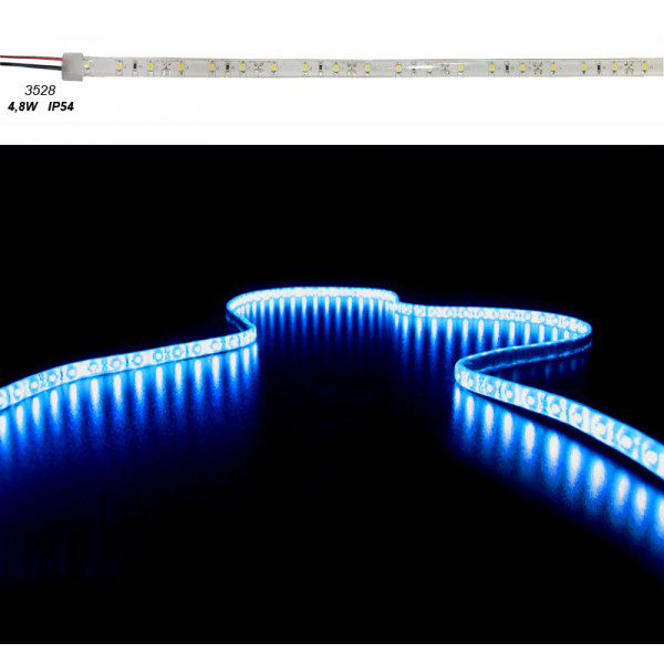 LED Strip Adhesive White PCB 5m 12VDC 4.8W/m 60L/m Blue IP54