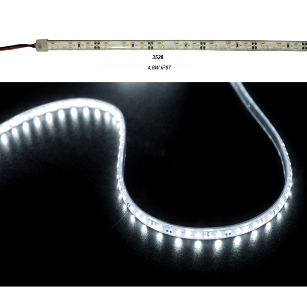 LED Strip White PCB 5m 12VDC 4.8W/m 60L/m Cool White IP67