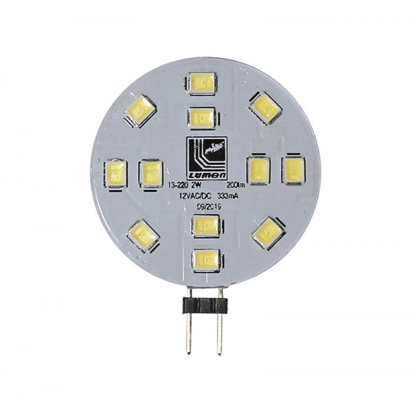 Led SMD G4 Round 12VAC/DC 2W 120° Cool White