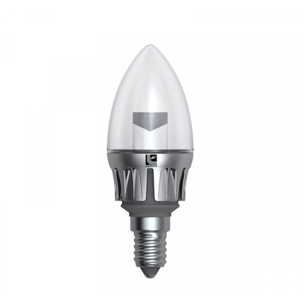 Led Candle E14 Silver Alumin. Base 230V 5W Warm White