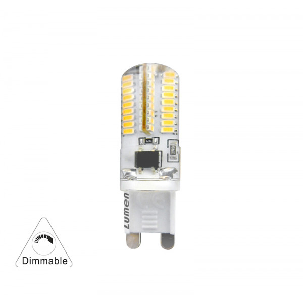 Led G9 Silicon 230VAC 3W 330° Dimmable Cool White