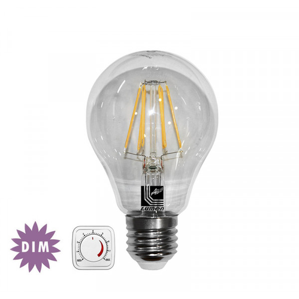 Led COG E27 Clear A60 230V 8W Dimmable Warm White