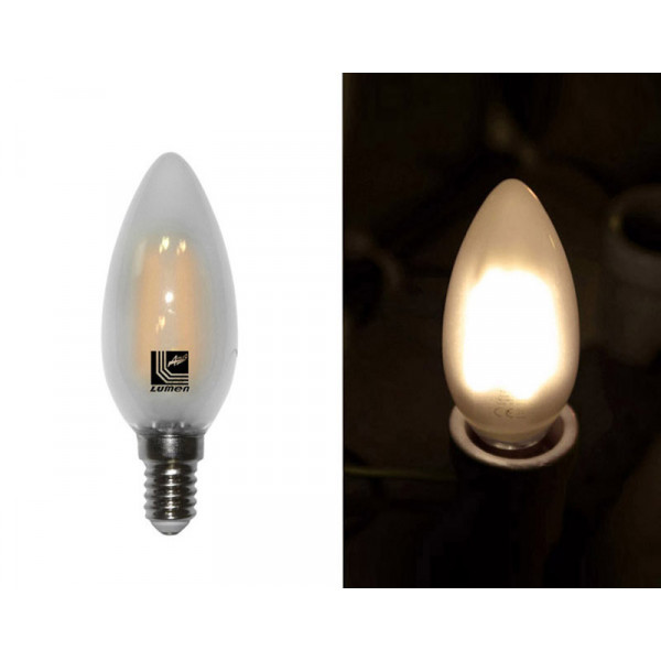 Led COG E14 Frosted Candle 230V 4W Warm White