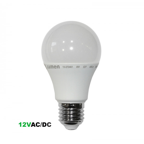 Led A60 Matte E27 12VAC/DC 6W Neutral White