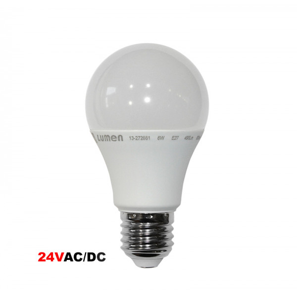 Led A60 Matte E27 24VAC/DC 6W Neutral White