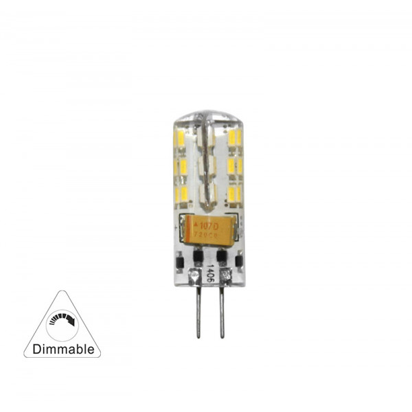 Led G4 Silicon 12VAC/DC 2W 330° Dimmable Cool White