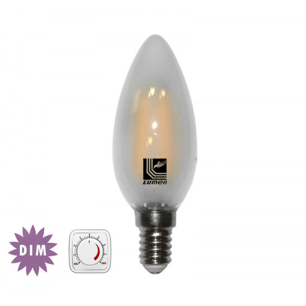 Led COG Ε14 Frosted Candle 230V 4W Dimmable Warm White