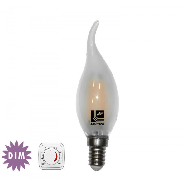 Led COG Ε14 Frosted Candle With Tail 230V 4W Dimmable Warm White