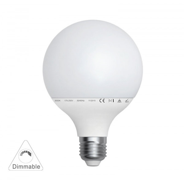 Led Globe G95 E27 15W 230V Dimmable Cool White