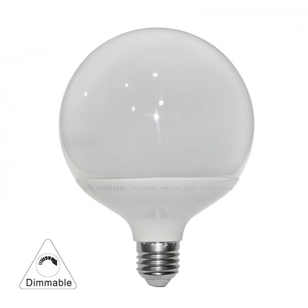 Led Globe G120 E27 230V 20W Dimmable Warm White