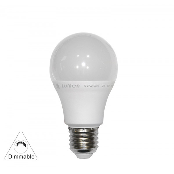 Led A60 E27 Matte 230V 12W Dimmable Warm White