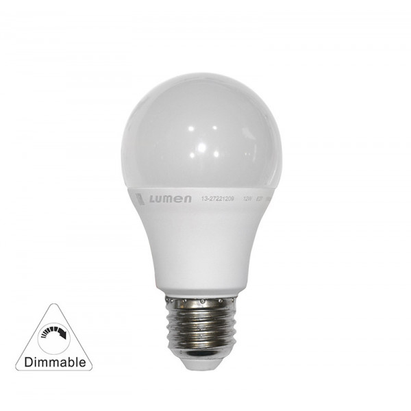 Led A60 E27 Matte 230V 12W Dimmable Cool White
