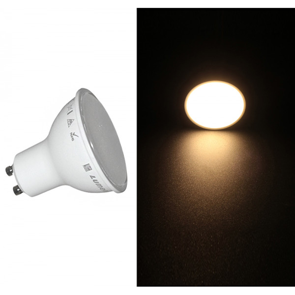Led SMD GU10 Frosted Cover 230V 7W 105° Warm White