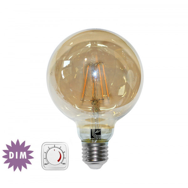 Led COG E27 Golden G95 230V 6W Dimmable Warm White