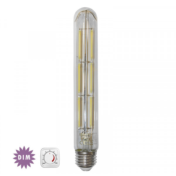 Led COG E27 Clear T30 L:225mm D:30mm 230V 6W Dimmable Neutral White
