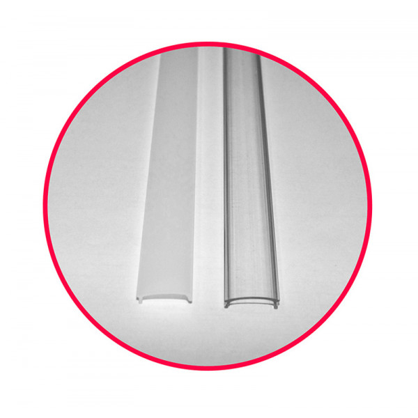 Cover diffusor 1m for oval wall mounted aluminium LED profile 30-0520