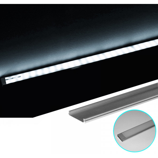 Aluminum profile 1m wall mounted wide for LED strips max W:21mm