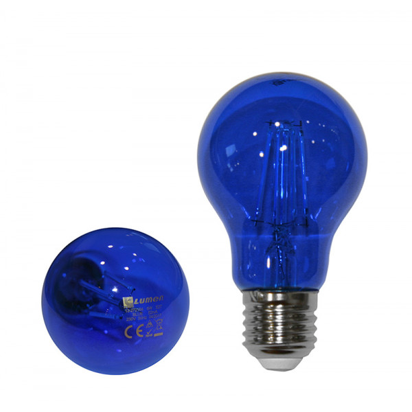 Led COG A60 Ε27 230V 6W Blue