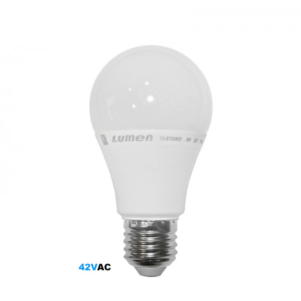 Led A60 Matte E27 42VAC 8W Warm White