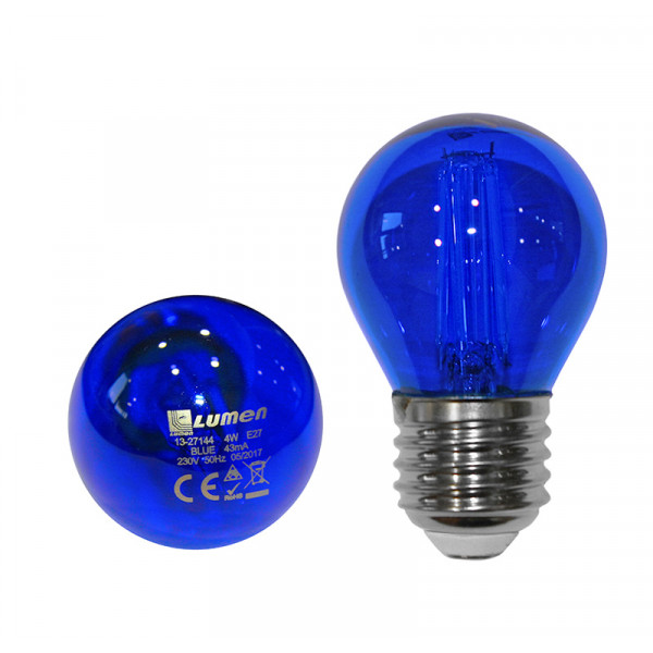 Led COG G45 Ε27 230V 4W Blue