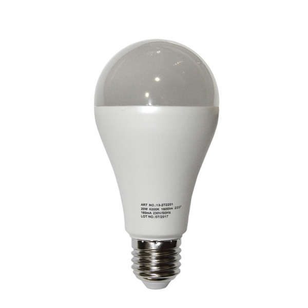 Led A65 E27 Matte 230V 20W Neutral White