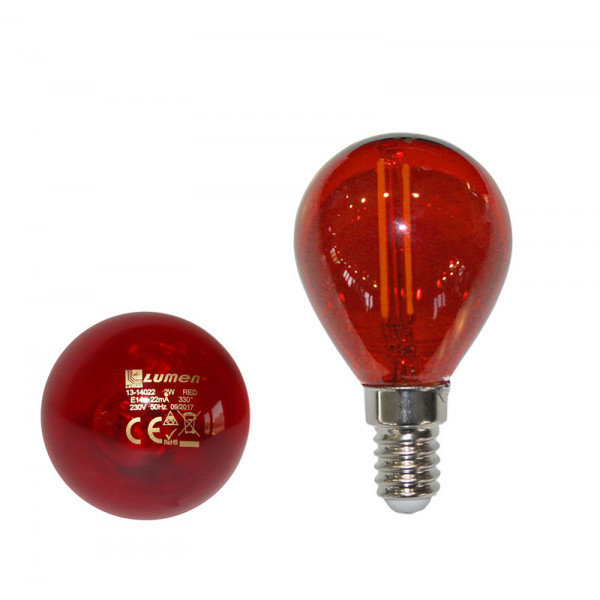 Led COG G45 Ε14 230V 2W Red