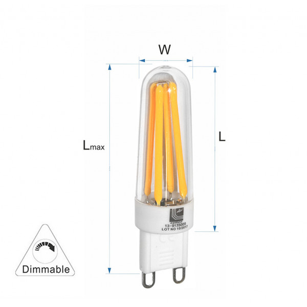 Led COG G9 Ceramic 230V 3.5W Dimmable Warm White