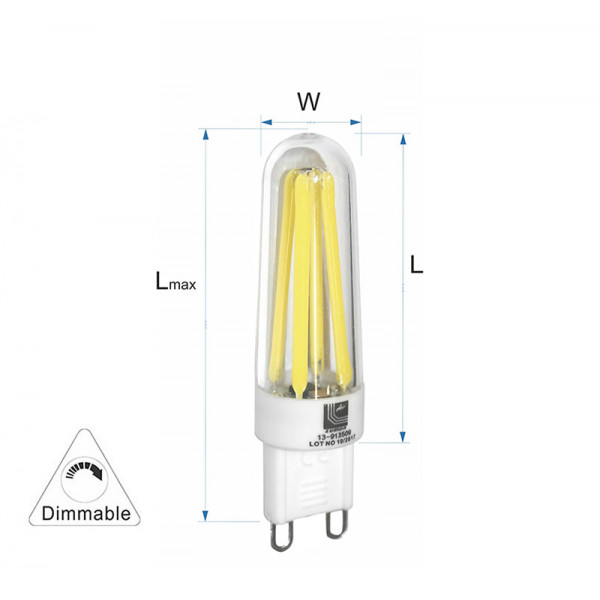 Led COG G9 Ceramic 230V 3.5W Dimmable Cool White