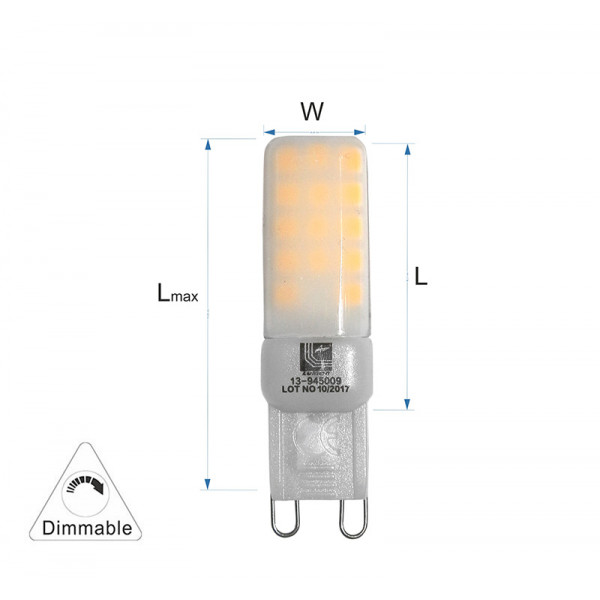 Led G9 Frosted Silicon 230VAC 4.5W 360° Dimmable Warm White
