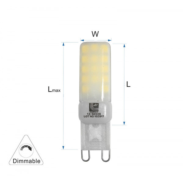 Led G9 Frosted Silicon 230VAC 4.5W 360° Dimmable Cool White