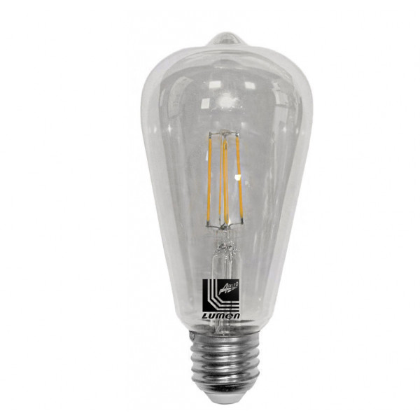 Led COG E27 Clear ST64 230V 6W Warm White